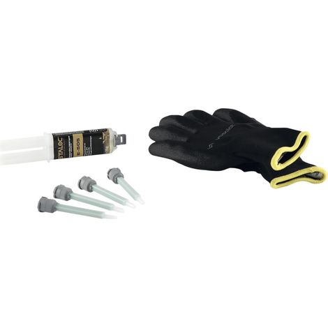 Staloc 2K Epoxidharz Kleber E-505 Set - Epoxy Kleber für Metall, Keramik, Glas und Holz, 25ml + 4x Statikmischer (1/5)