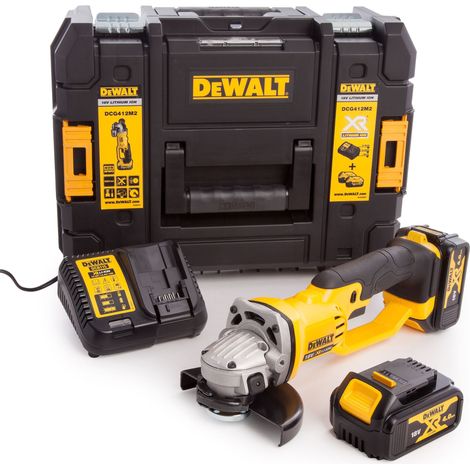 DeWalt DCG412M2 Cordless 18V 125mm Angle Grinder with 2x4Ah Batteries, Charger and Carry Case (1/3)