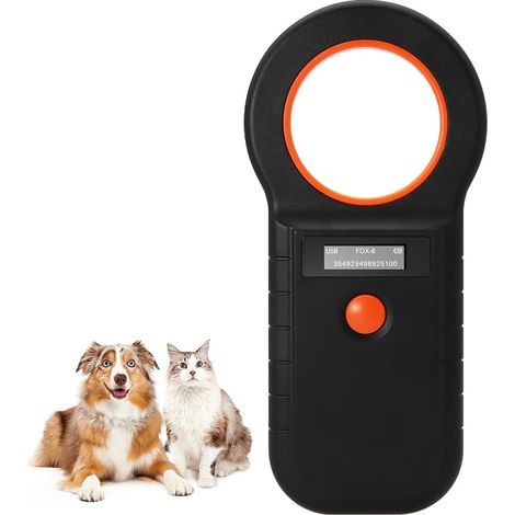 Lecteur de puces pour Animaux de puces pour Chiens/Chats, Lecteur de Micropuces RFID, 134,2 kHz, ISO11784/85/HFDX-B/EMID (1/5)