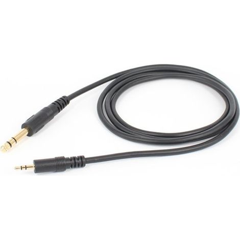 3.5mm to 6.35mm audio adapter cable, gold plated, male-to-male recording cable for dual channel audio amplifier/mixer. (1/5)