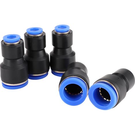 50 raccords de tube 2 voies PU 8mm, connecteurs rapides à pousser PG16-8, raccord pneumatique pour air comprimé, lot de 50 pièces (1/5)