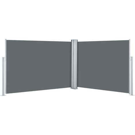 Auvent Marquise latéral rétractable, Store Banne pour Jardin Balcon Terrasse, Anthracite 100 x 1000 cm OIB2789E