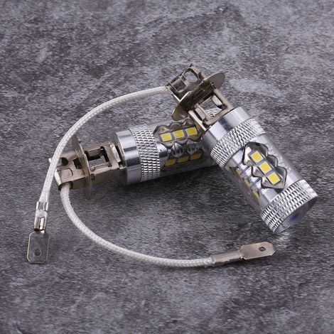 Ampoules LED 10W 12V-24V H1 H3, Feux De Brouillard Et De Jour Voiture, Haute Luminosité, Puissance Élevée, Lot De 2, Éclairage Auto Puissant (1/5)