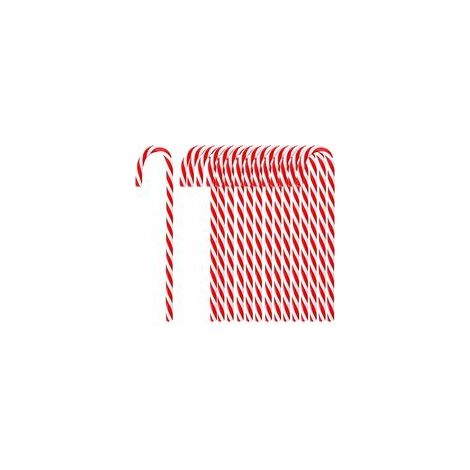18 pendentifs en forme de canne à sucre (15 cm), décorations pour sapin de Noël, décorations en forme de canne à sucre rouge et blanche
