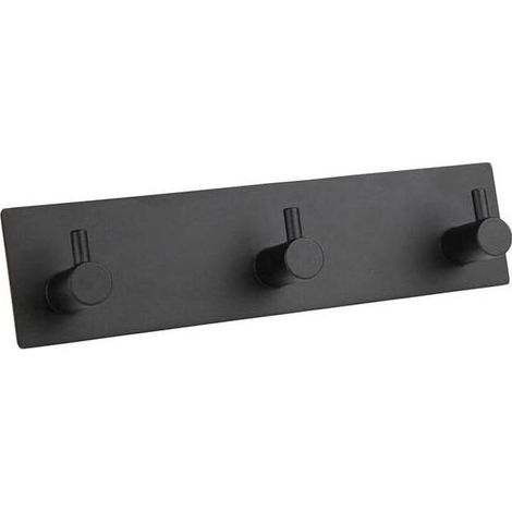 Crochets porte-serviettes autocollants pour salle de bain - Noir - Crochets muraux adhésifs pour salle de bain - Crochets de douche noirs mats pour mur - Crochets adhésifs pour montage mural - 3 (1/5)