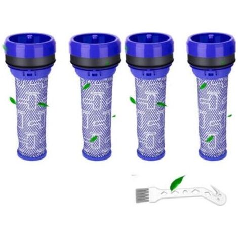 Lot de 4 filtres pré-moteur pour aspirateurs Dyson DC37 DC33C DC39 DC28C DC53 92341301, filtres pré-moteur lavables pour aspirateurs Dyson, 4 filtres et 1 outil de nettoyage (DC39) (1/4)
