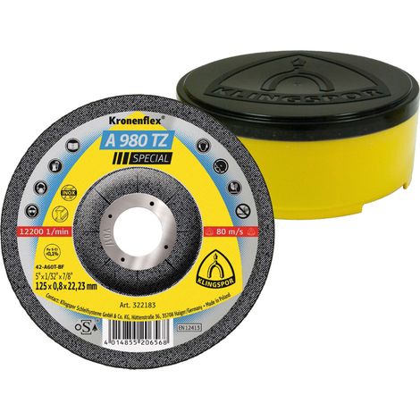 Klingspor A 980 TZ Special 322183 Disque à tronçonner à moyeu déporté 125 mm 25 pc(s) acier inoxydab