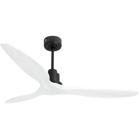Tenerife de KlassFan - Super destratificateur et ventilateur DC 166 cm Gris basalte pales bois blanc sans Lumière  30 à 60 m²