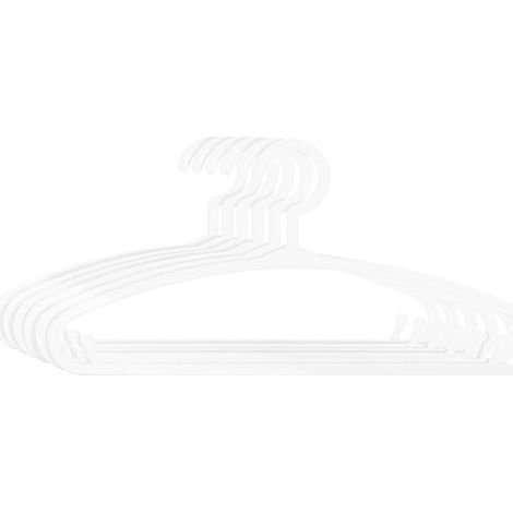 Lot de 6 Cintres Enfant, Plastique Blanc, Polypropylène, Pour Garde-robe (1/2)