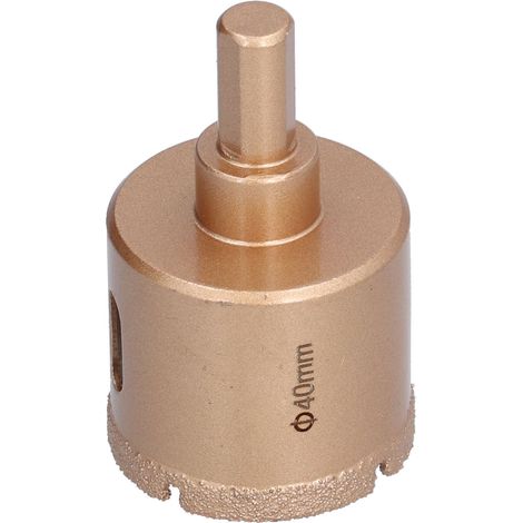 Perceuse Diamant 40mm Trépan pour Verre Céramique Marbre Pierre, Outil de Carottage (1/5)