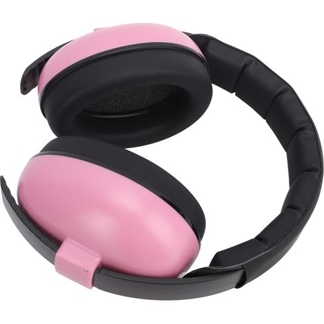 Casque antibruit pour bébé, portable et doux, idéal pour les voyages et le sommeil des nourrissons (rose). (1/5)