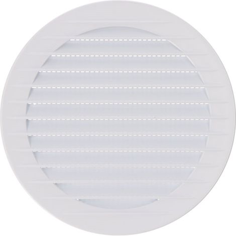 Rejilla de ventilación redonda empotrable con mosquitera fabricada en ABS de color blanco Ø12cm Ø14,7cm EDM (1/3)