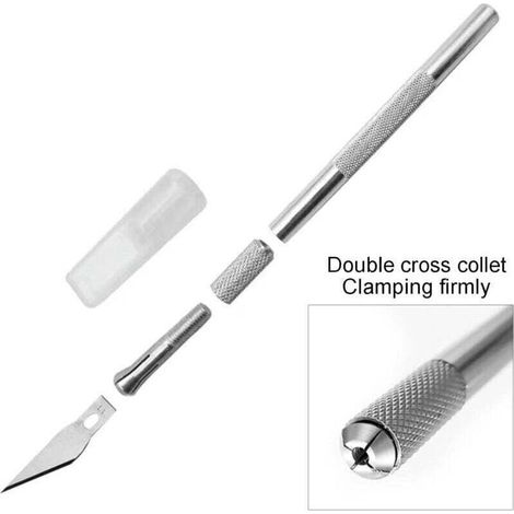 Ensemble Scalpel, Precision Cutter Scalpel avec 10 lames, Couteau pour Loisirs Créatifs, Cutter de précisioncouteau artisanal pour l'artisanat Découpe de Travail d'art Bricolage Sculpture (1/5)