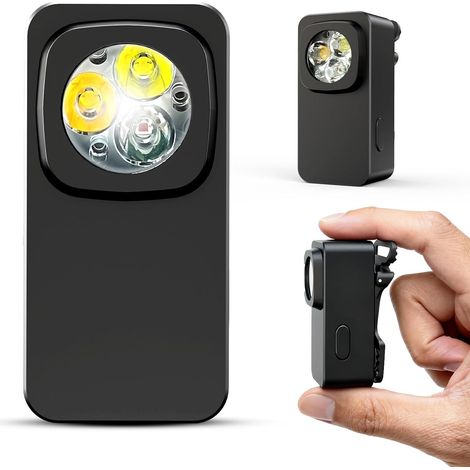 Torcia a LED ricaricabile da 600 lumen, ideale per escursionismo, pesca, estremamente luminosa, mini torcia per campeggio, piccola torcia con luce rossa (1/5)