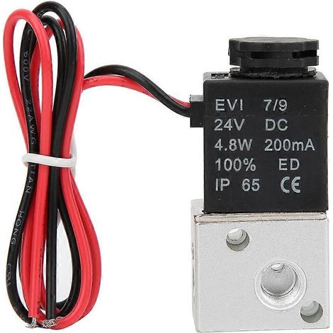 Direktwirkendes Magnetventil für Wasser, Luft und Öl, 2-Wege-Ausführung, Gehäuse aus Aluminiumlegierung, G1/8 Zoll (DC24V)