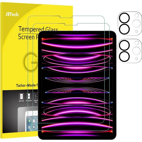 Verre Trempé pour iPad Pro 11" 4/3/2 (2022/2021/2020), Lot de 2+2 (1/5)