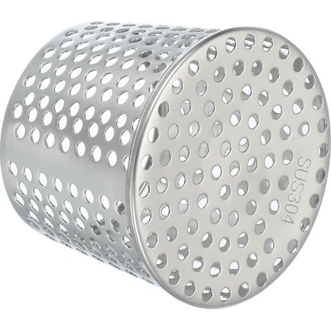 Filtro de protección para canaletas de 3,9"-3,4", 100 x 85 mm, tapa de extremo de PVC, rejilla de ventilación para techo, filtro de protección cónico de acero inoxidable para tubo de desagüe de bajant (1/5)