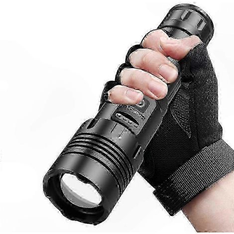 Ultrahelle, wiederaufladbare LED-Taschenlampe, 1000 Lumen, tragbarer taktischer Scheinwerfer für Outdoor-Aktivitäten, Notfälle und Fehlersuche. (1/3)