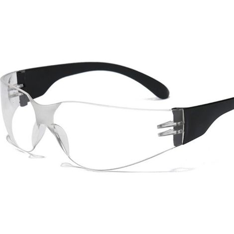 Lunettes de sécurité incolores sans monture - Protection UV, anti-buée et anti-rayures - 1 pièce - Lunettes de protection , Incolore, Polycarbonate anti-buée, Résistant aux rayures, Protection UV 400 (1/2)