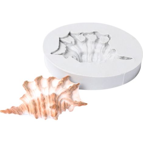 Moule à pâtisserie silicone style marin forme poisson coquille conque hippocampe pour gâteau fondant cupcakes dessert DIY 08 (1/2)