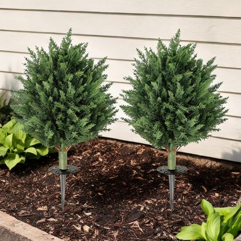 Plante artificielle coloris vert en plastique 40 x 40 x 60 cm (1/5)