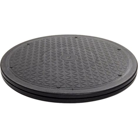 Support de Roulements à Billes en Acier Pivotant Rotatif Robuste 12 Pouces pour Moniteur TV Plateau Tournant Lazy Susans Forme Ronde Noire (1/5)