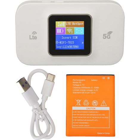 Routeur 4G LTE Portable Multifonction Haut Débit 300 Mbps WiFi Mobile Partagé Efficace Europe Asie (1/5)