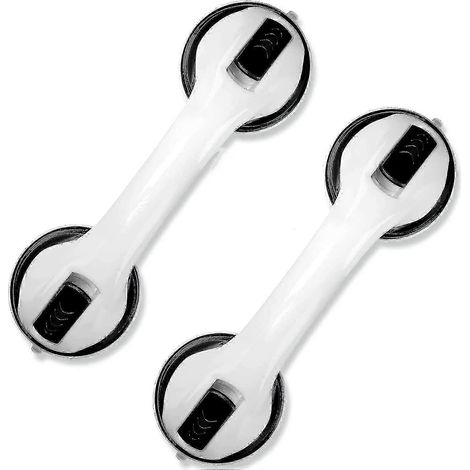 Lot de 2 barres d'appui de douche de 30 cm avec ventouse puissante (1/4)