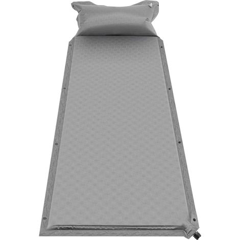 Selbstaufblasende Camping-Isomatte, ultraleichte Camping-Isomatte mit Kissen, tragbare wasserdichte Luftmatratze für Wandern, Outdoor-Aktivitäten, Reisen (grau)