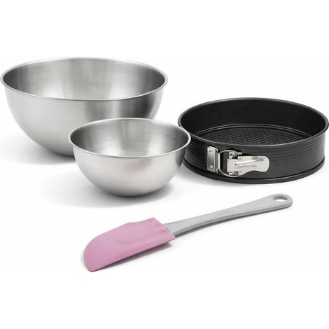 Set de 4 ustensiles de pâtisserie moule à gâteaux 2 bols et spatule pâtisserie Black mettallic Black mettallic Zenker Black mettallic (1/5)