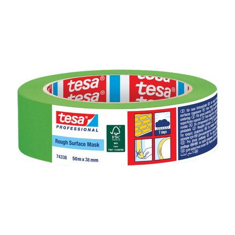 NASTRO CARTA ESTERNI VERDE 74338 TESA - MM 38 ML 50- 8 pezzi