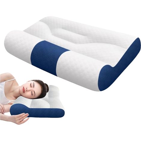 Oreiller Cervical,Coussin Cervical pour Pause Déjeuner,Soutien Cervale Hommes Femmes Voyage Voiture Chambre - Nuit Maison Sommeil (1/5)