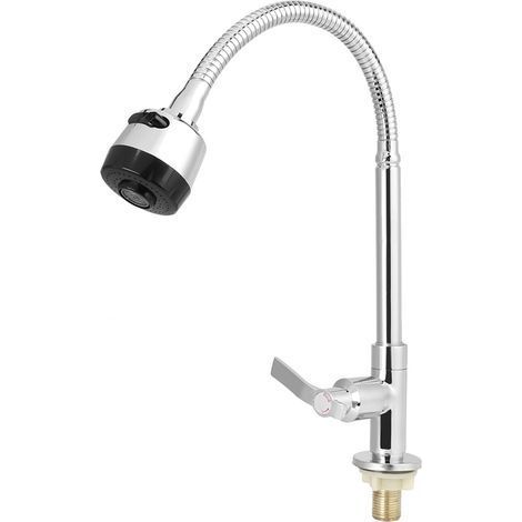 Elegante, universelle, flexible G1/2"-Kaltwasser-Küchenarmatur für Spülbecken (1/5)