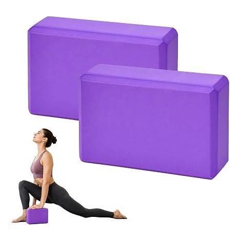 blocs de yoga - 23 x 15 x 8 cm - EVA - Violet - yoga, pilates, méditation, étirements et musculation (1/5)