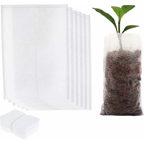 Sac Biodégradable 500pcs 810cm  pour Semis Sac Biodegradable Non-tissé de Pépinière Respctueux Environnement Élever Taux Survie de Plante Convenir Maison Jardin (1/5)
