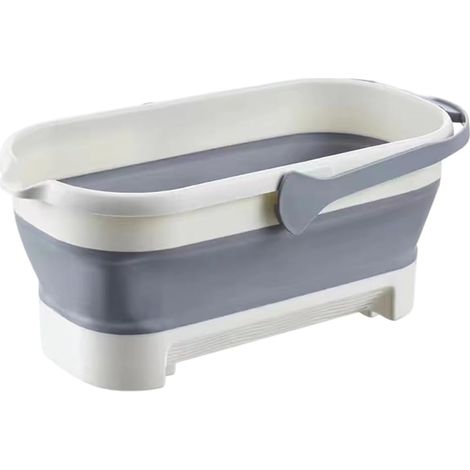 Seau à Eau de pêche Pliable en Silicone, Seau de pêche rectangulaire, Bassin de Lavage en Plastique Portable, Peu encombrant, Grande capacité, Pliable, antidérapant pour Le Camping, (1/5)