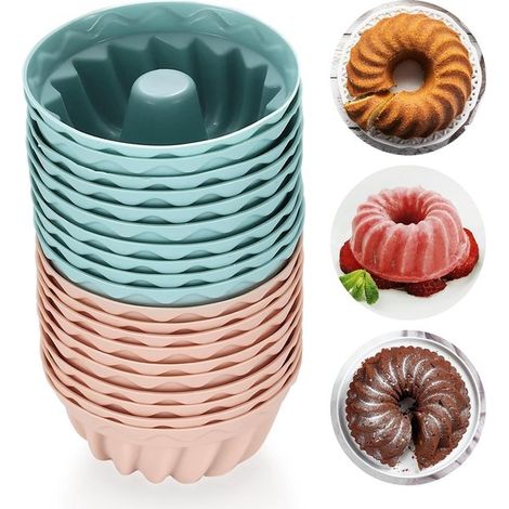 Moule à pâtisserie – Moule à gâteau de Noël en silicone – Réutilisable – Moule à brioche en silicone – 20 pièces (1/5)