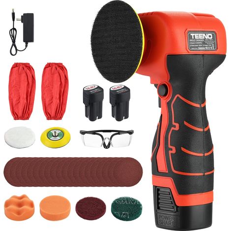 Ponceuse Polisseuse sans Fil 16,8 V, Mini Orbitale 76 mm avec Batteries (1/5)