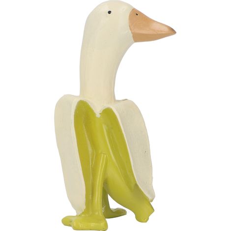 Statue Canard Banane Décoratif en Résine pour Jardin, Balcon ou Intérieur - Déco Verte Mignonne (1/5)