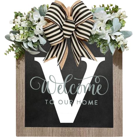Wreath - Door Hanger - 40 Cm - Bois - Décor Porte D'Entrée Toutes Saisons - 1 Pièce (1/3)