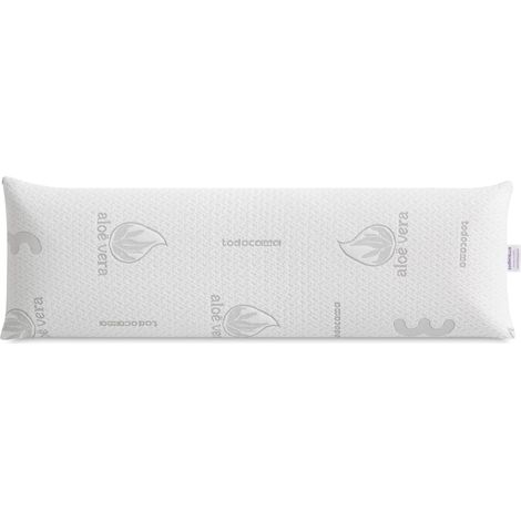 Oreiller viscoélastique en aloès Vera, Noyau Compact viscoélastique pour Le col et Le Cou, fermeté Moyenne-élevée, Double Fermeture éclair (120 cm). (1/5)