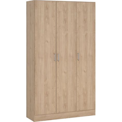 Armadio Multiuso Grande Vado, 4 Ripiani, Apertura Battente, 6 Vani, 104x181h cm Marrone Rovere