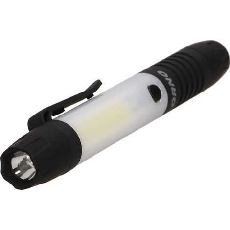 Orno o de LT de 1516, torcia 1 LED COB, plastica, 3 Watt, Bianco/zwart, 17,50 X 3 X 2,50 cm