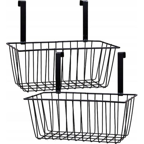 Set Mensola Sospesa Metallo Nero Pratico Bagno (1/4)