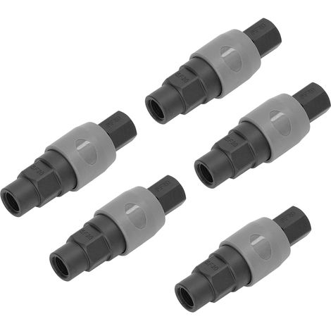 Lot de 5 raccords pneumatiques embouts rapides auto verrouillables filetage femelle R1/4 acier plastique SF+PF-20 (1/5)