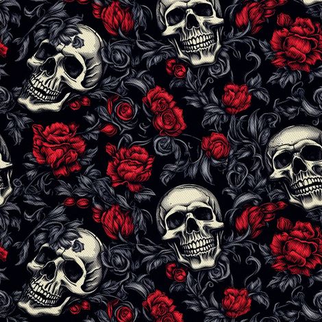 Tela decorativa para exteriores Oxford - Motivo de calavera I DX4983 (1/5)