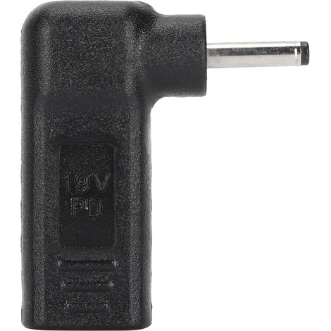 Adaptateur coudé portable Type-C femelle vers DC mâle 3.0x1.1mm pour câble de données (1/5)