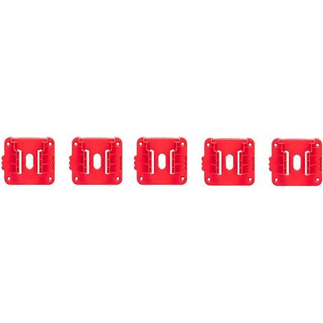 Lot de 5 supports de batterie pour Milwaukee M18, station de montage murale pour batterie lithium 18 V, rangement sécurisé et organisé. (1/5)