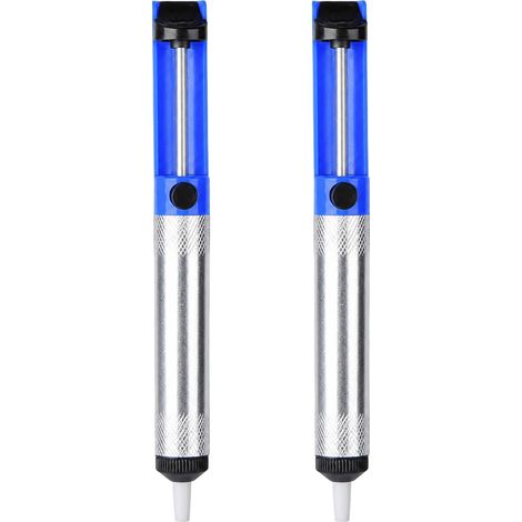 Lot de 2 pompes à dessouder antistatiques avec pointe en téflon, pompe d'aspiration robuste en alliage d'aluminium pour atelier, laboratoire, école et usage domestique (1/5)