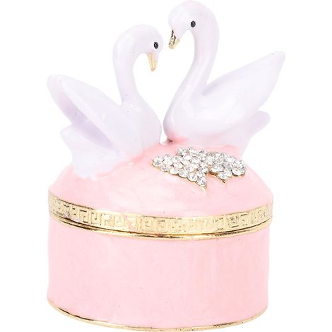 Swan-Shaped Jewelry Box in Zinc Alloy, Jewelry Box for Special Occasions, Elegant Swan Shape for Birthdays, Mother's Day, Christmas and Weddings (1/5)